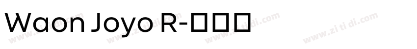 Waon Joyo R字体转换